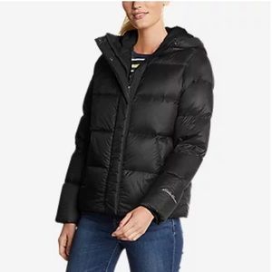 Eddie Bauer black goose down puffer jacket